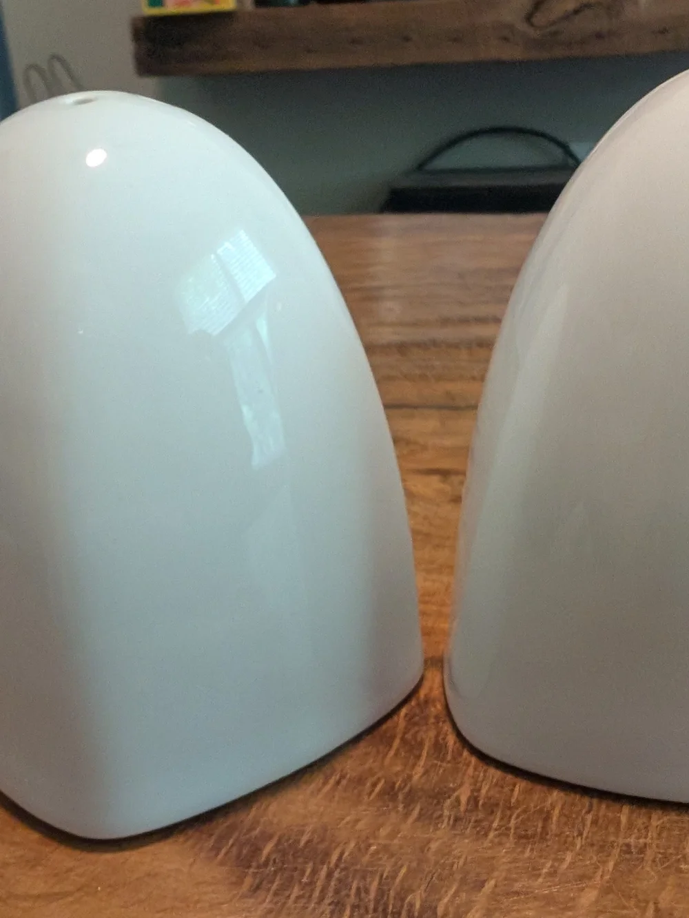 Pier 1 White Ceramic Salt and Pepper Shakers
